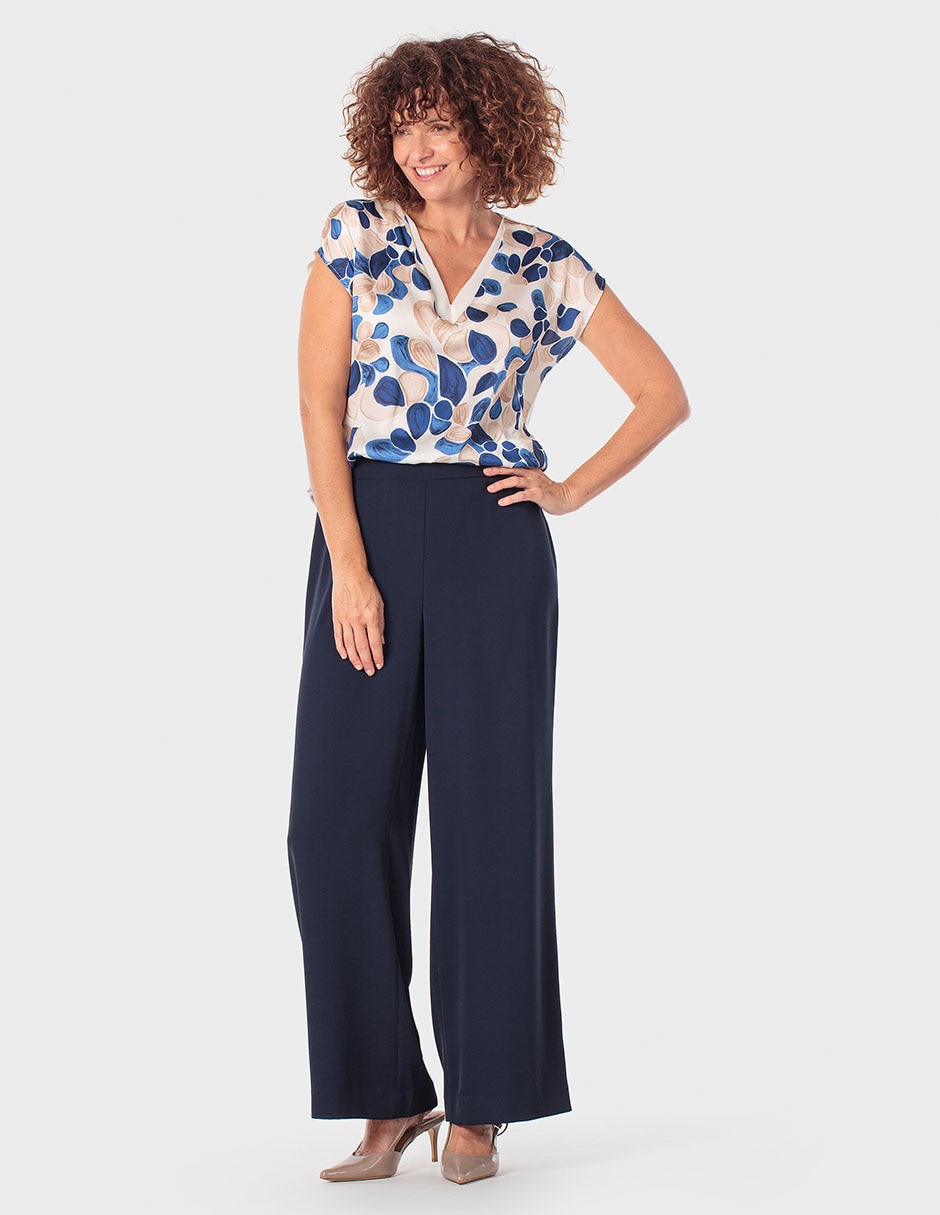 Blusa Punt Roma manga corta para mujer