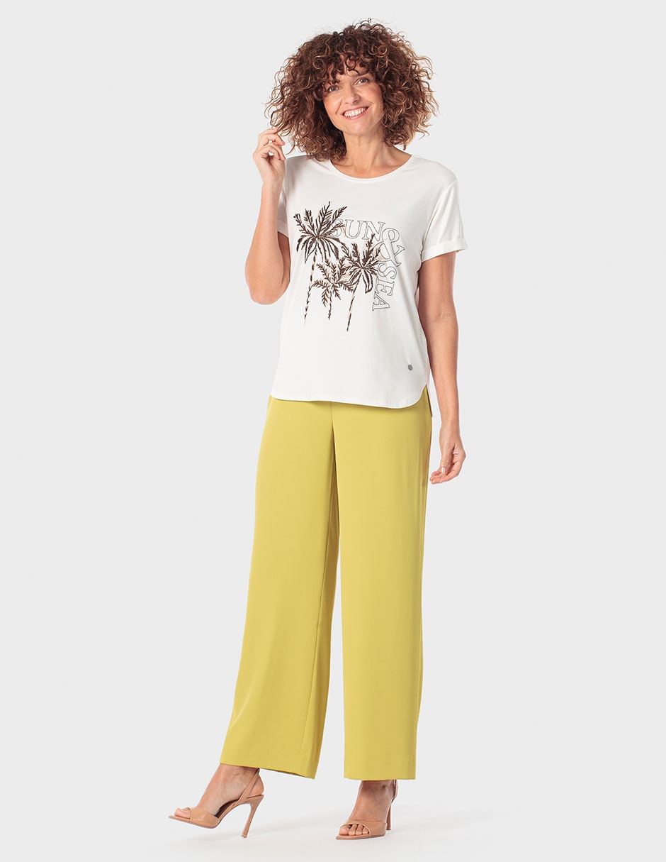 Playera manga corta cuello redondo para mujer 3