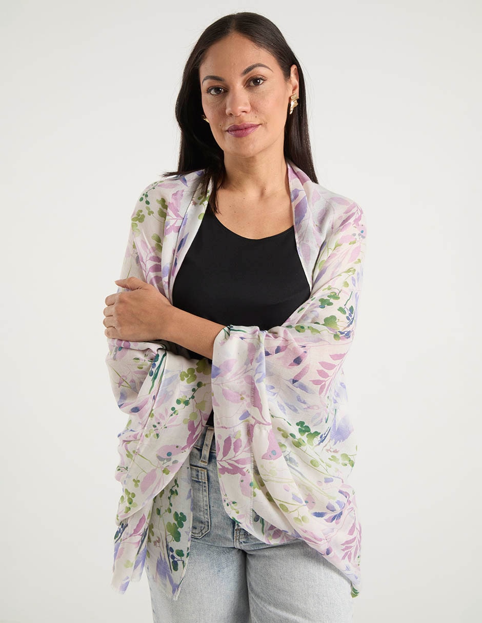 Pashmina con estampado floral para mujer 7
