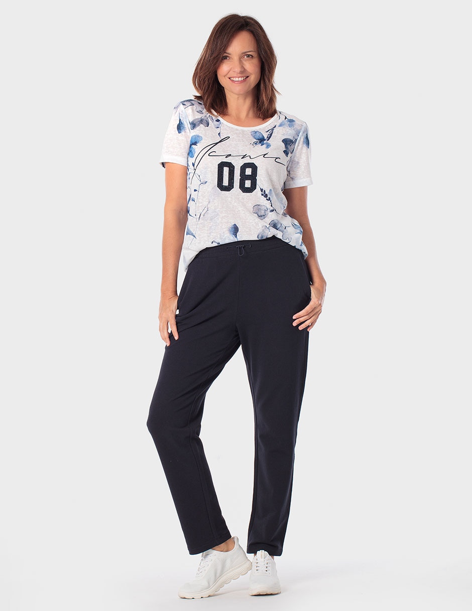 Playera manga corta Punt Roma cuello redondo para mujer