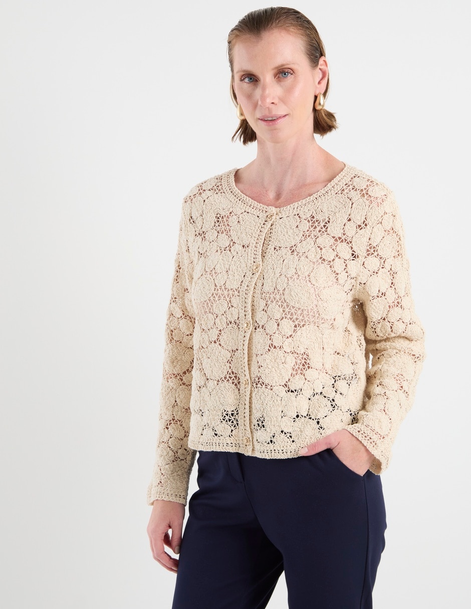 Suéter cuello redondo para mujer 1
