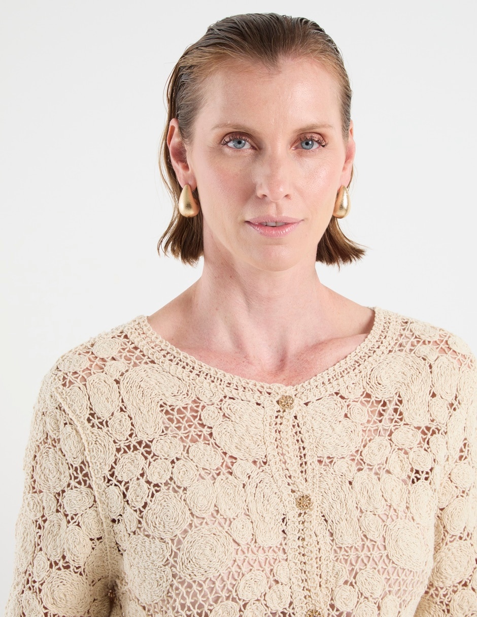 Suéter cuello redondo para mujer 6