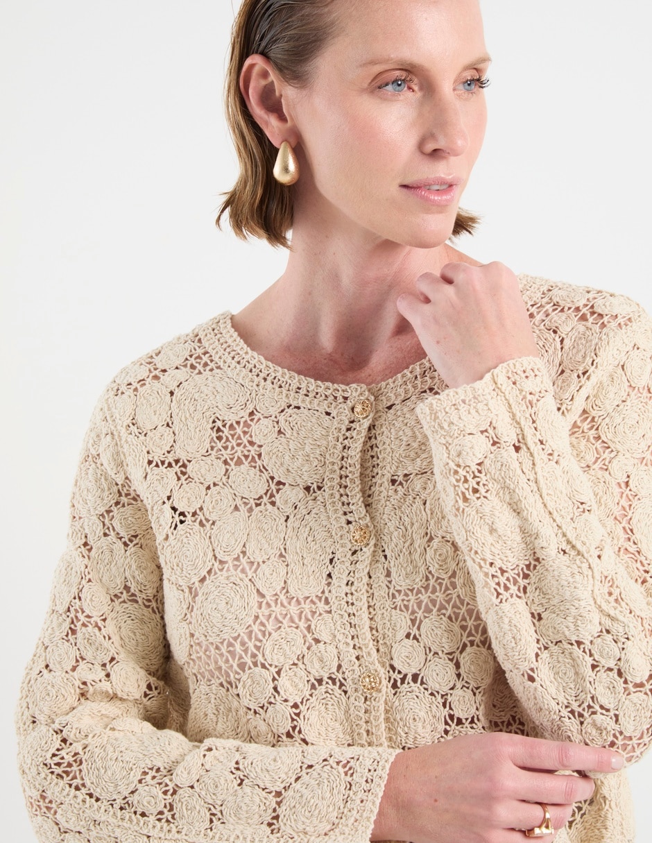 Suéter cuello redondo para mujer 7