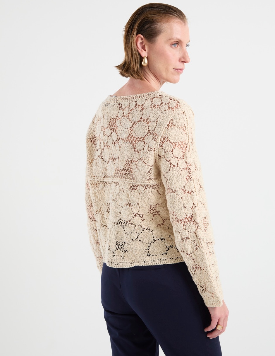 Suéter cuello redondo para mujer 8