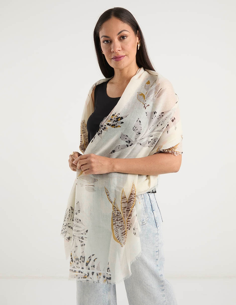 Pashmina Punt Roma con estampado floral para mujer