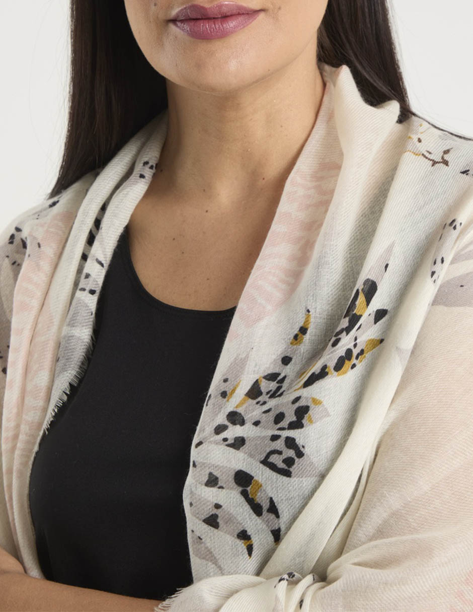 Pashmina Punt Roma con estampado floral para mujer