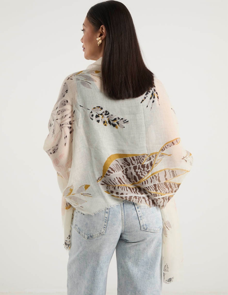 Pashmina Punt Roma con estampado floral para mujer