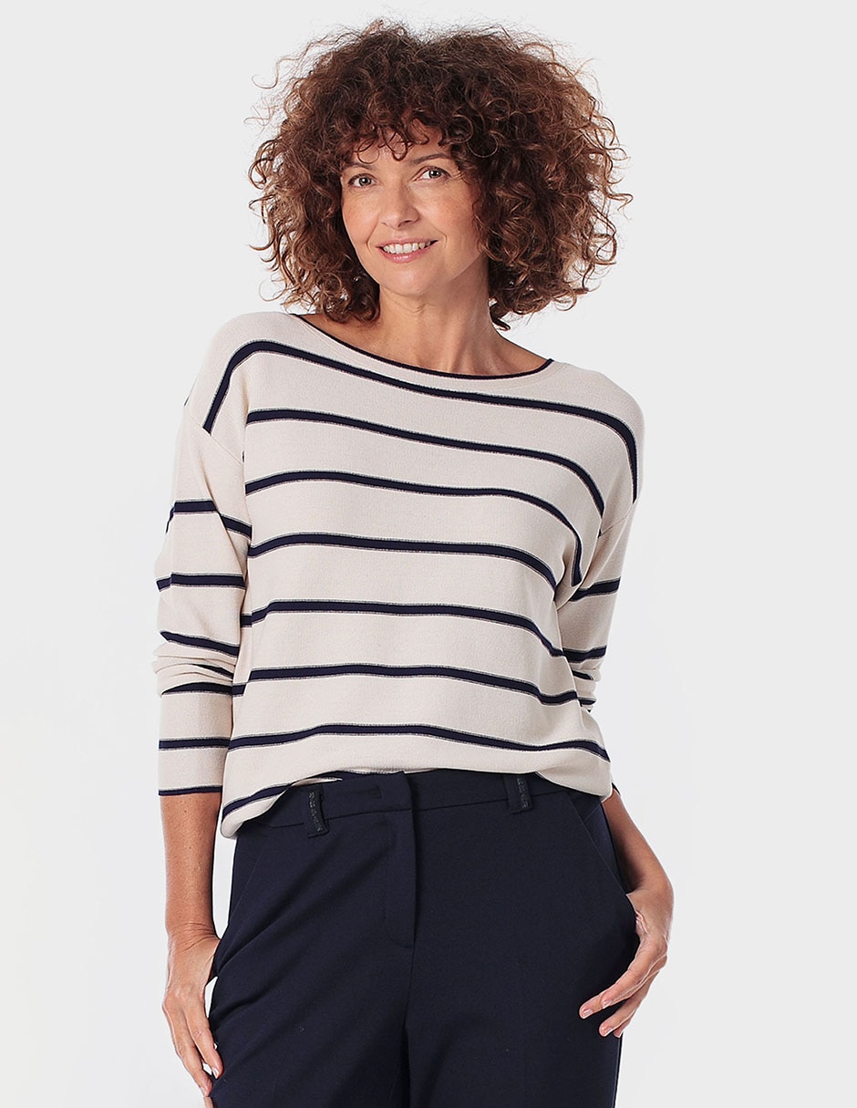 Suéter cuello redondo para mujer 1