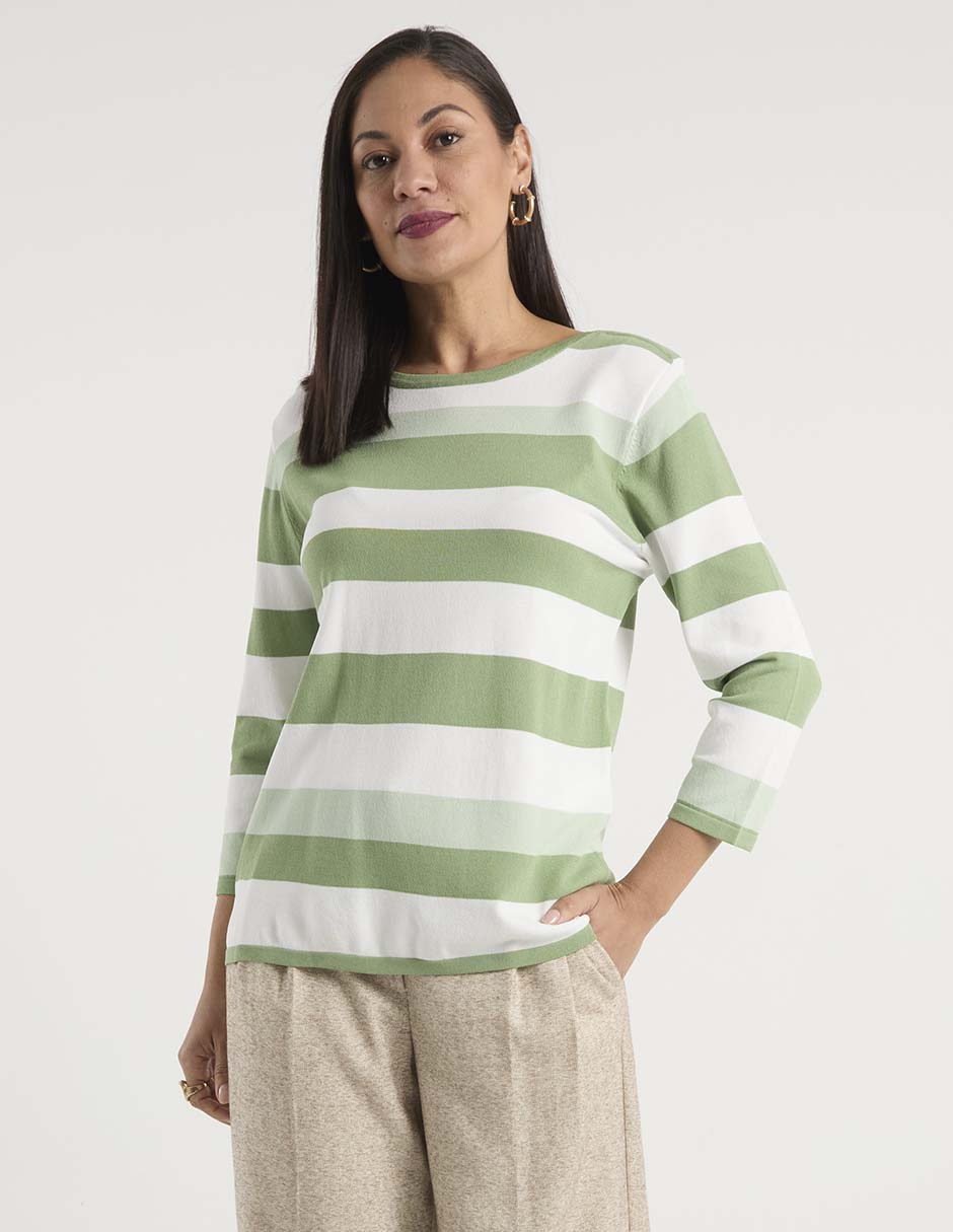 Suéter cuello redondo para mujer 4