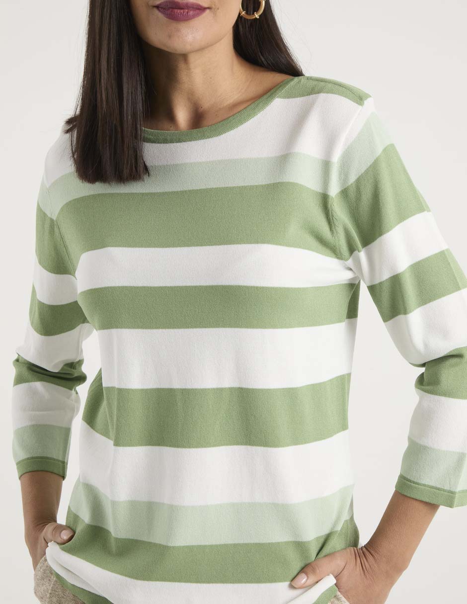 Suéter cuello redondo para mujer 7