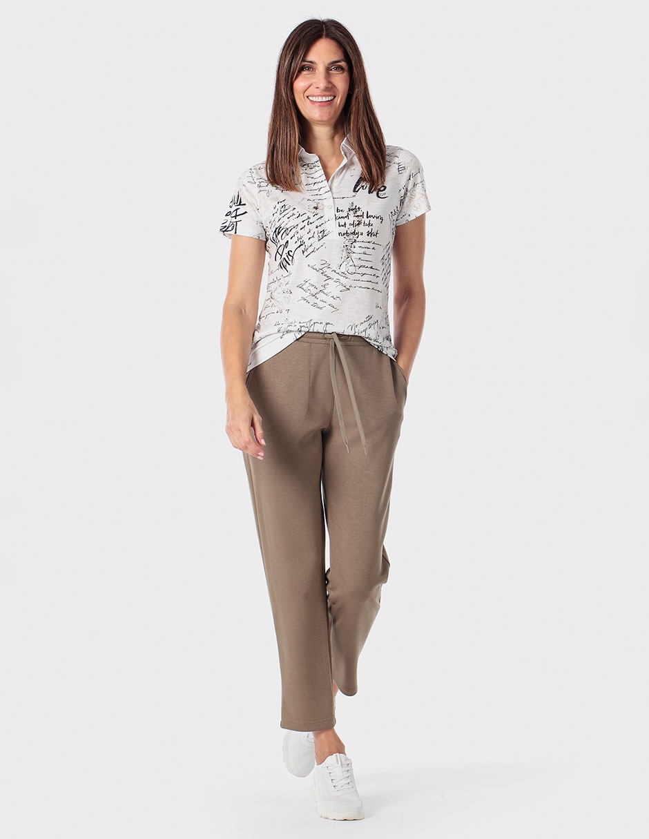 Pants slim Punt Roma con agujeta para mujer