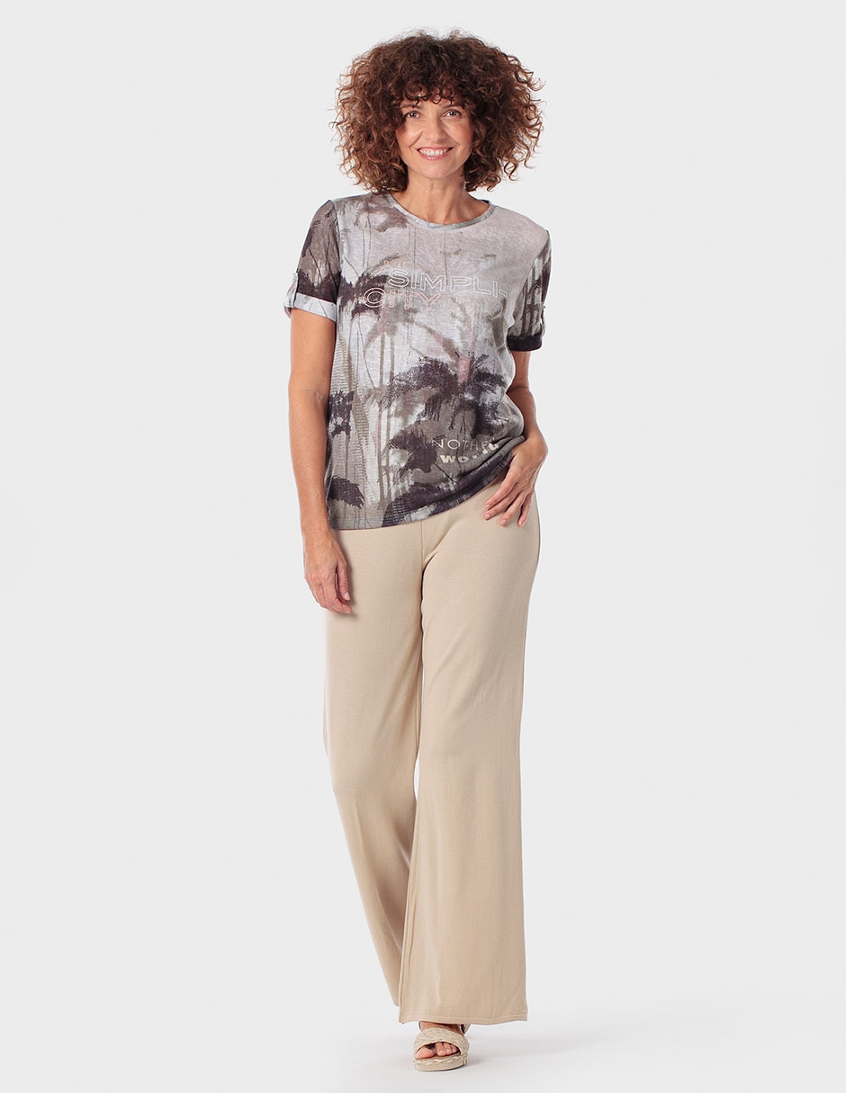 Playera manga corta Punt Roma cuello redondo para mujer
