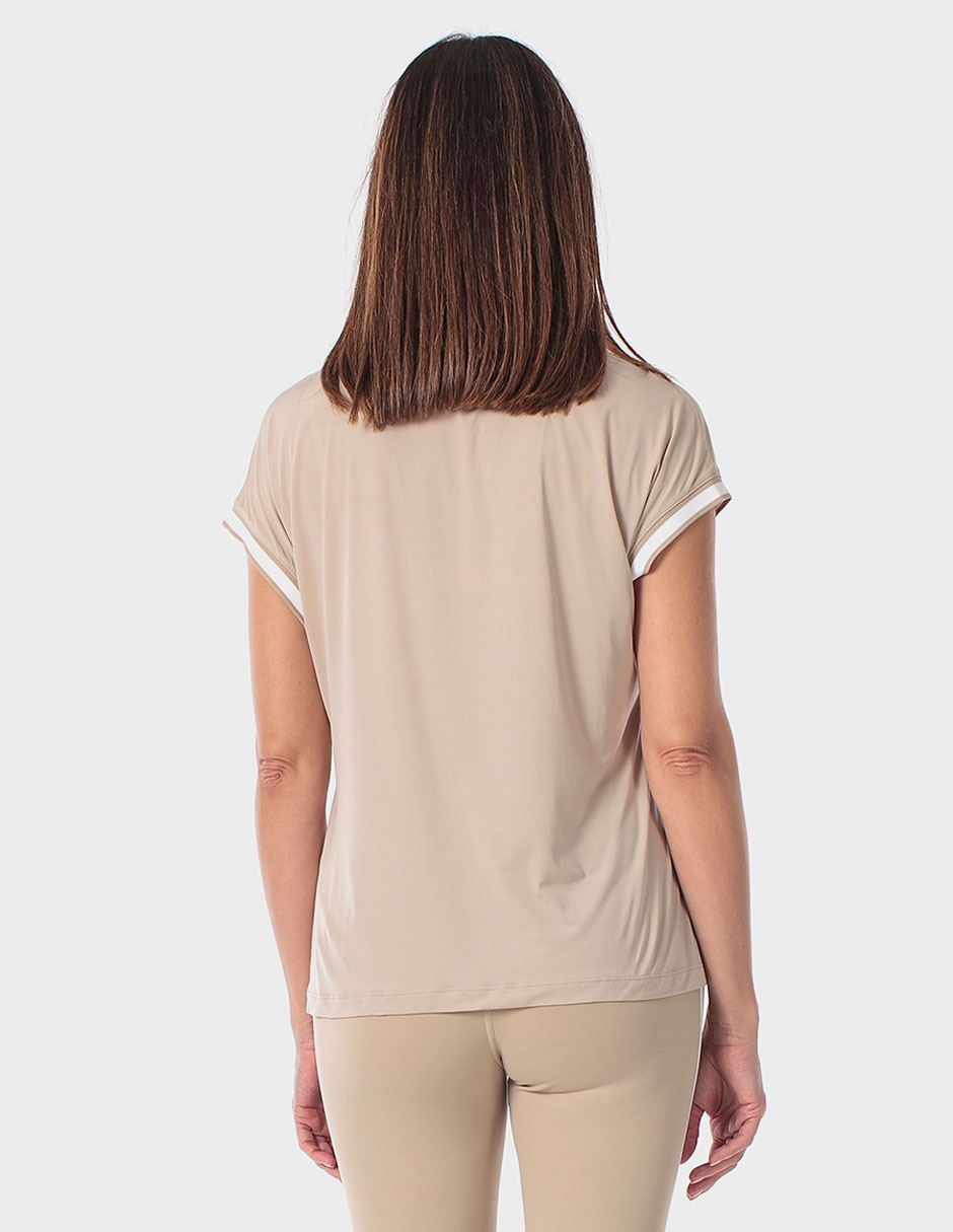 Playera manga corta Punt Roma cuello redondo para mujer