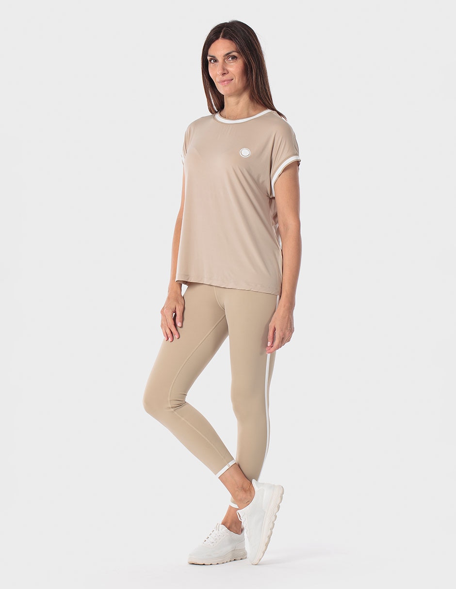 Playera manga corta Punt Roma cuello redondo para mujer