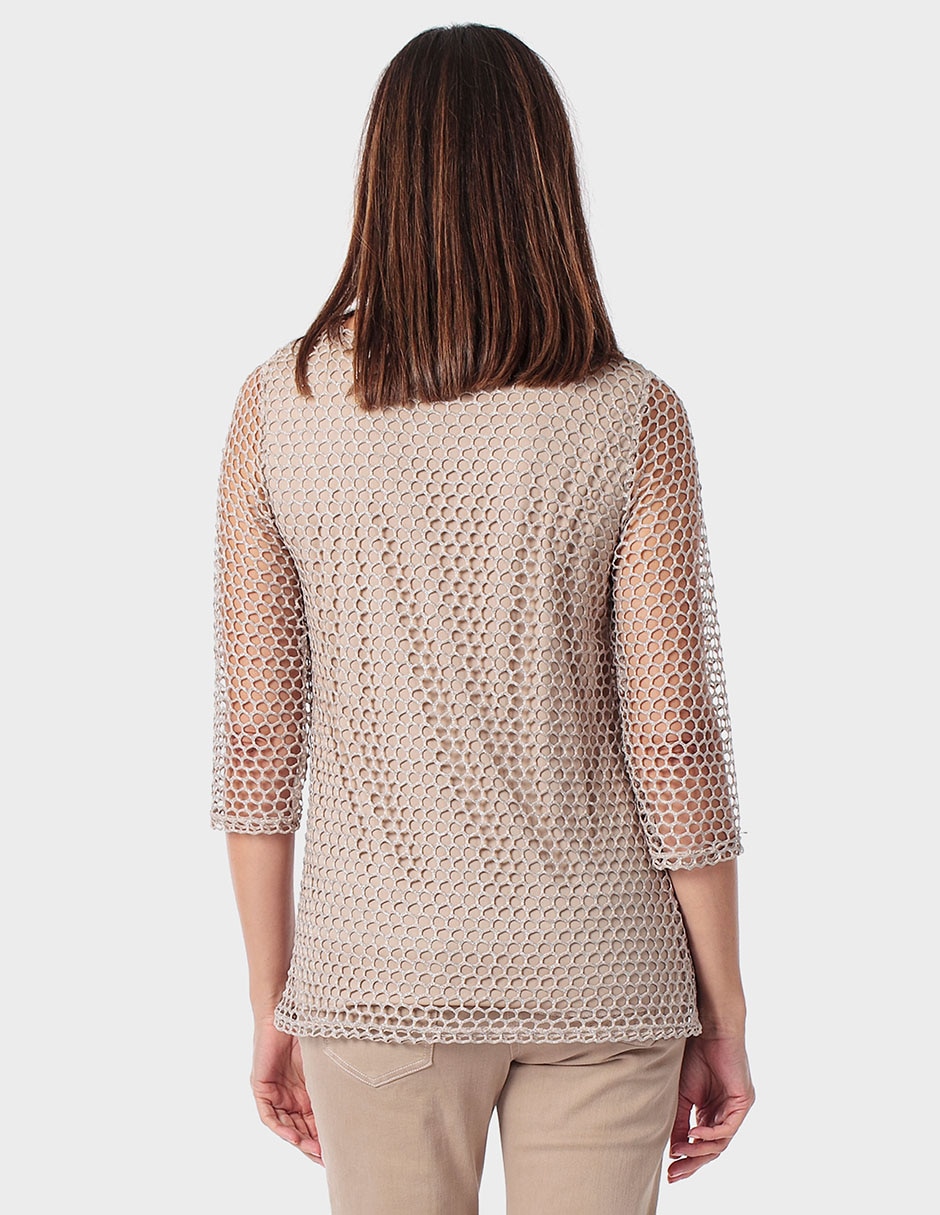 Blusa Punt Roma manga 3/4 para mujer