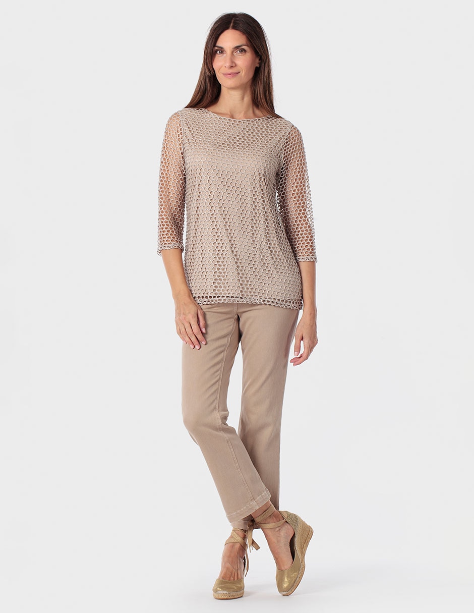 Blusa Punt Roma manga 3/4 para mujer