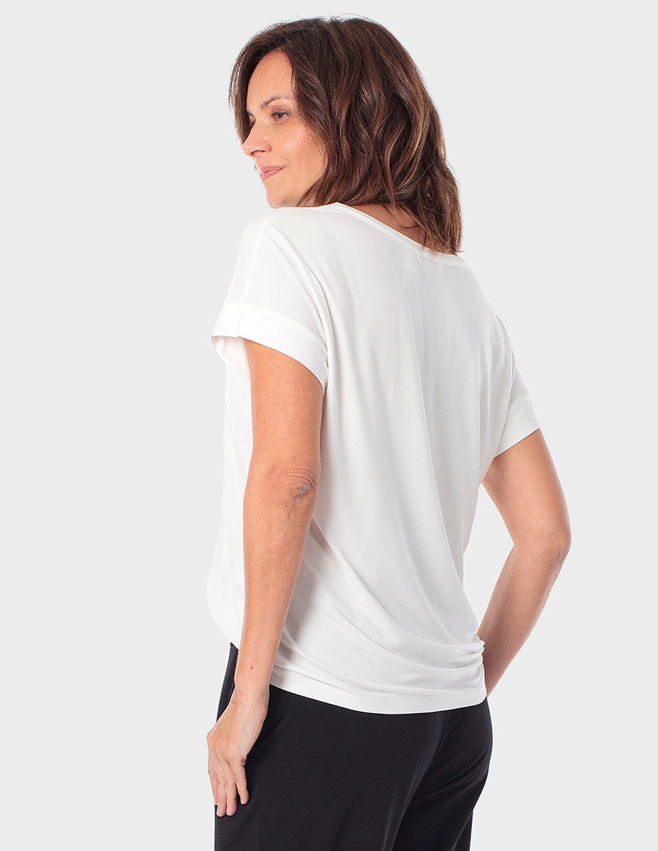 Playera manga corta Punt Roma cuello redondo para mujer
