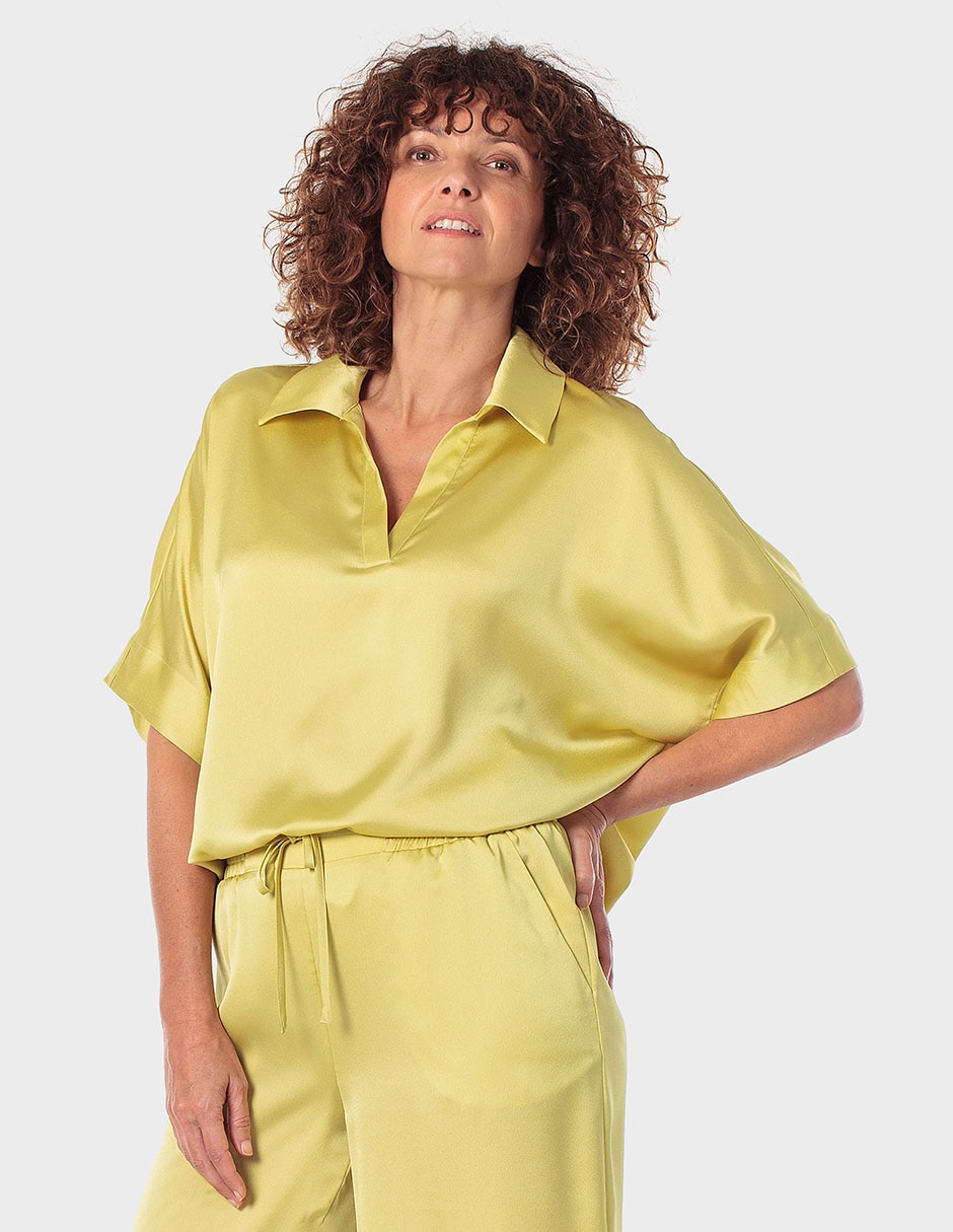 Blusa Punt Roma manga al codo para mujer