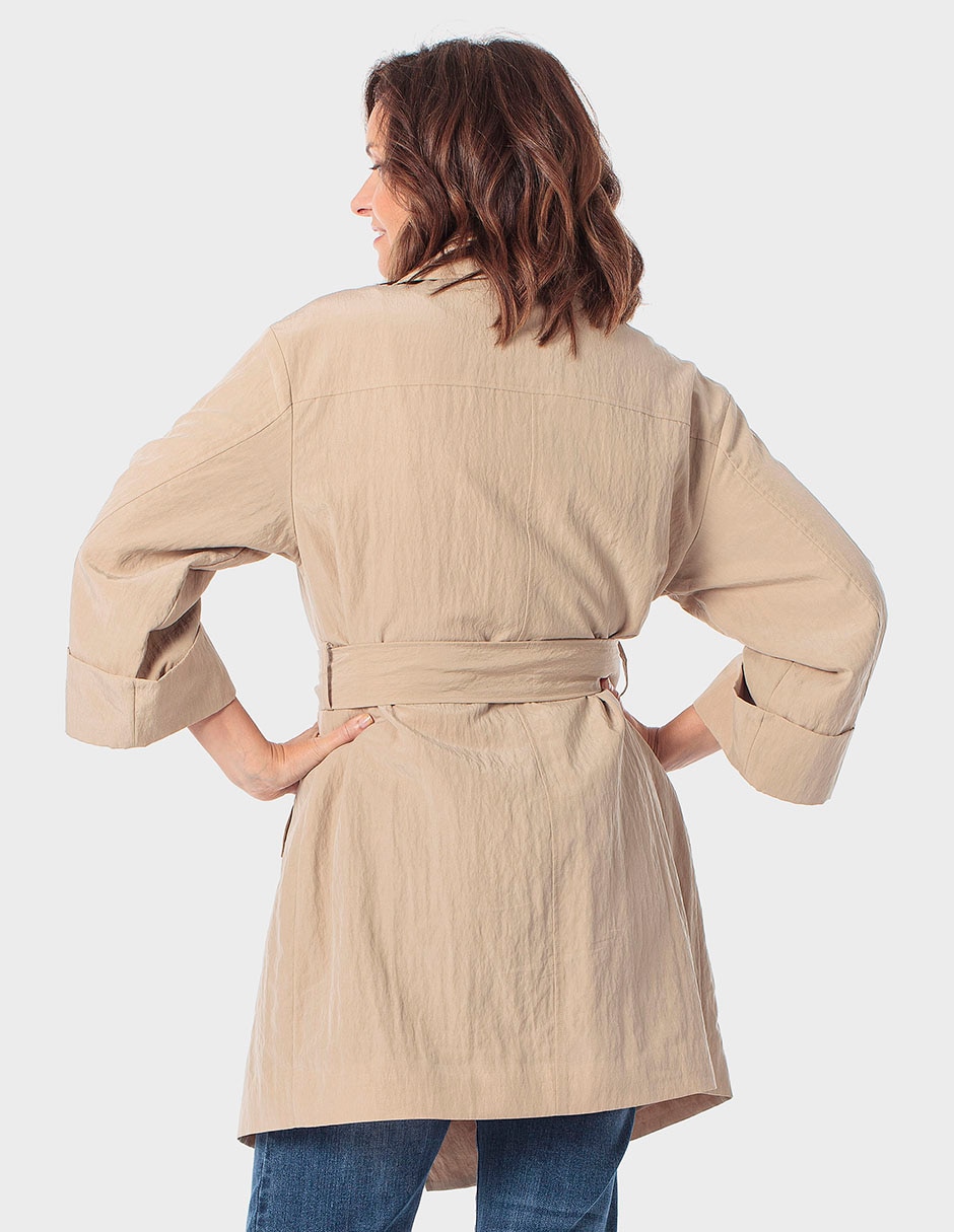 Gabardina con bolsillos Punt Roma para mujer