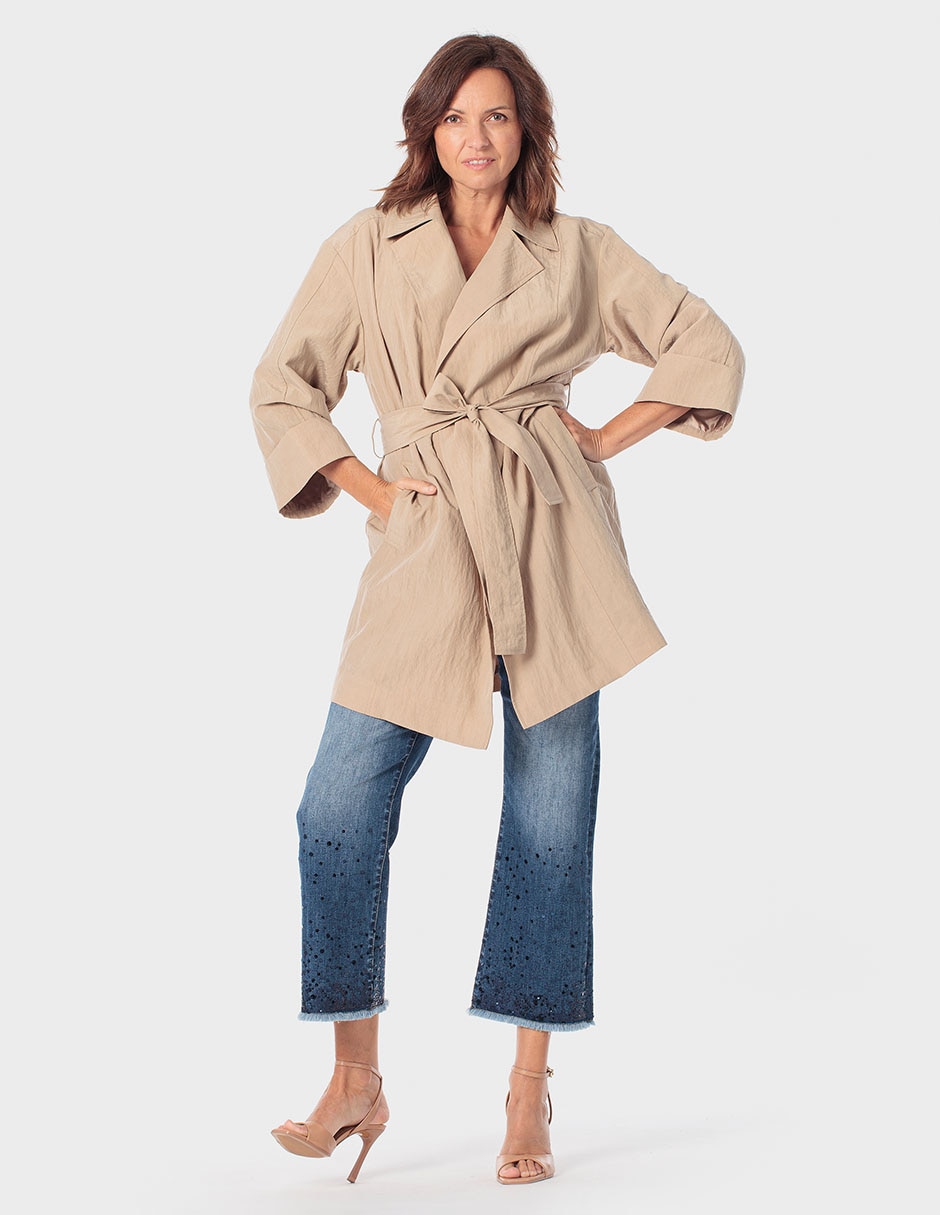 Gabardina con bolsillos Punt Roma para mujer