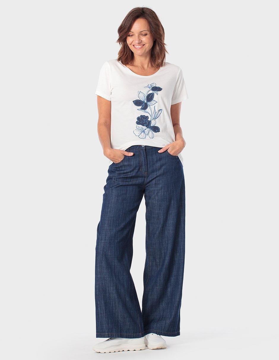 Playera manga corta cuello redondo para mujer 5