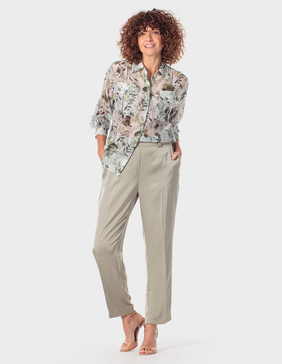Pantalón de vestir Punt Roma slim para mujer