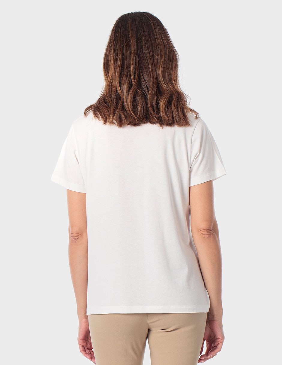 Playera manga corta Punt Roma cuello redondo para mujer