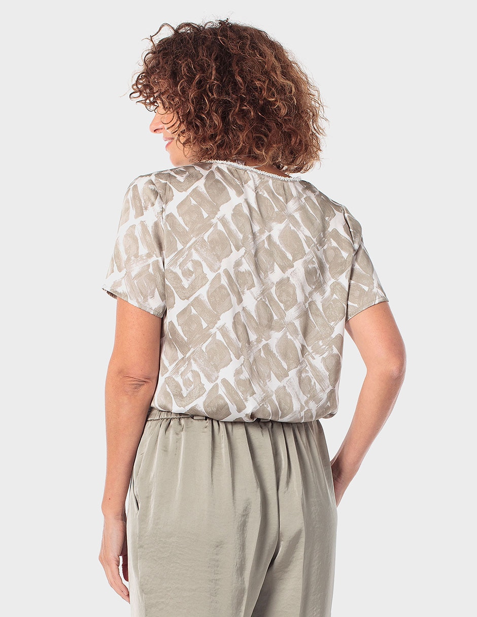 Blusa Punt Roma manga corta para mujer