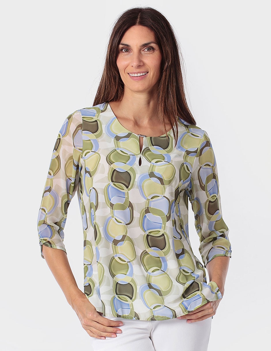 Blusa Punt Roma manga 3/4 para mujer