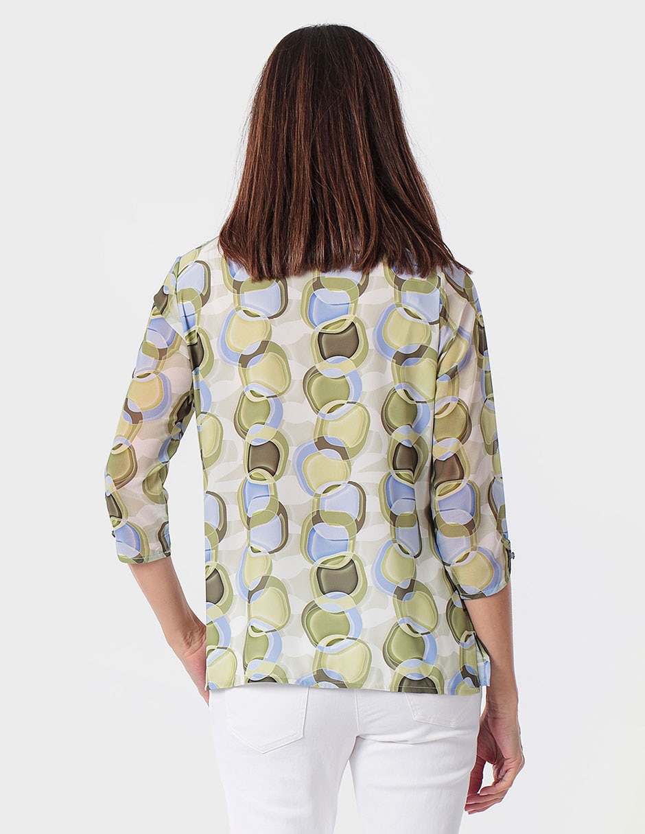 Blusa Punt Roma manga 3/4 para mujer