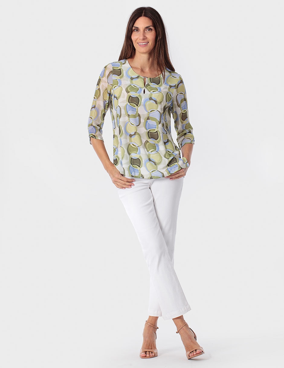 Blusa Punt Roma manga 3/4 para mujer