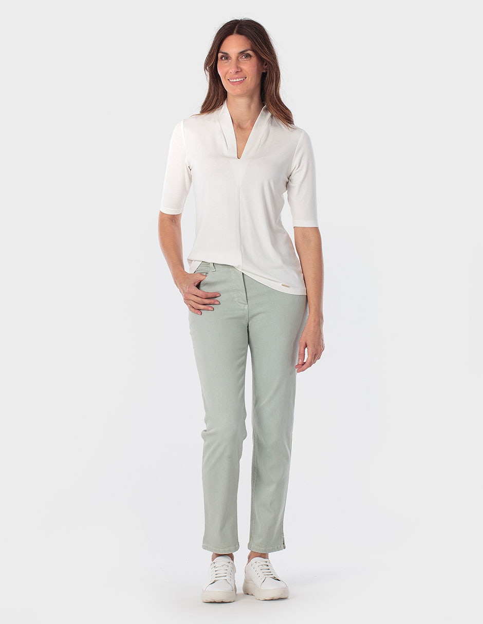 Blusa Punt Roma manga corta para mujer