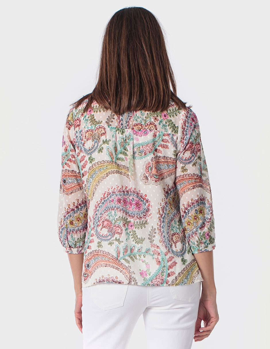 Blusa Punt Roma manga 3/4 para mujer