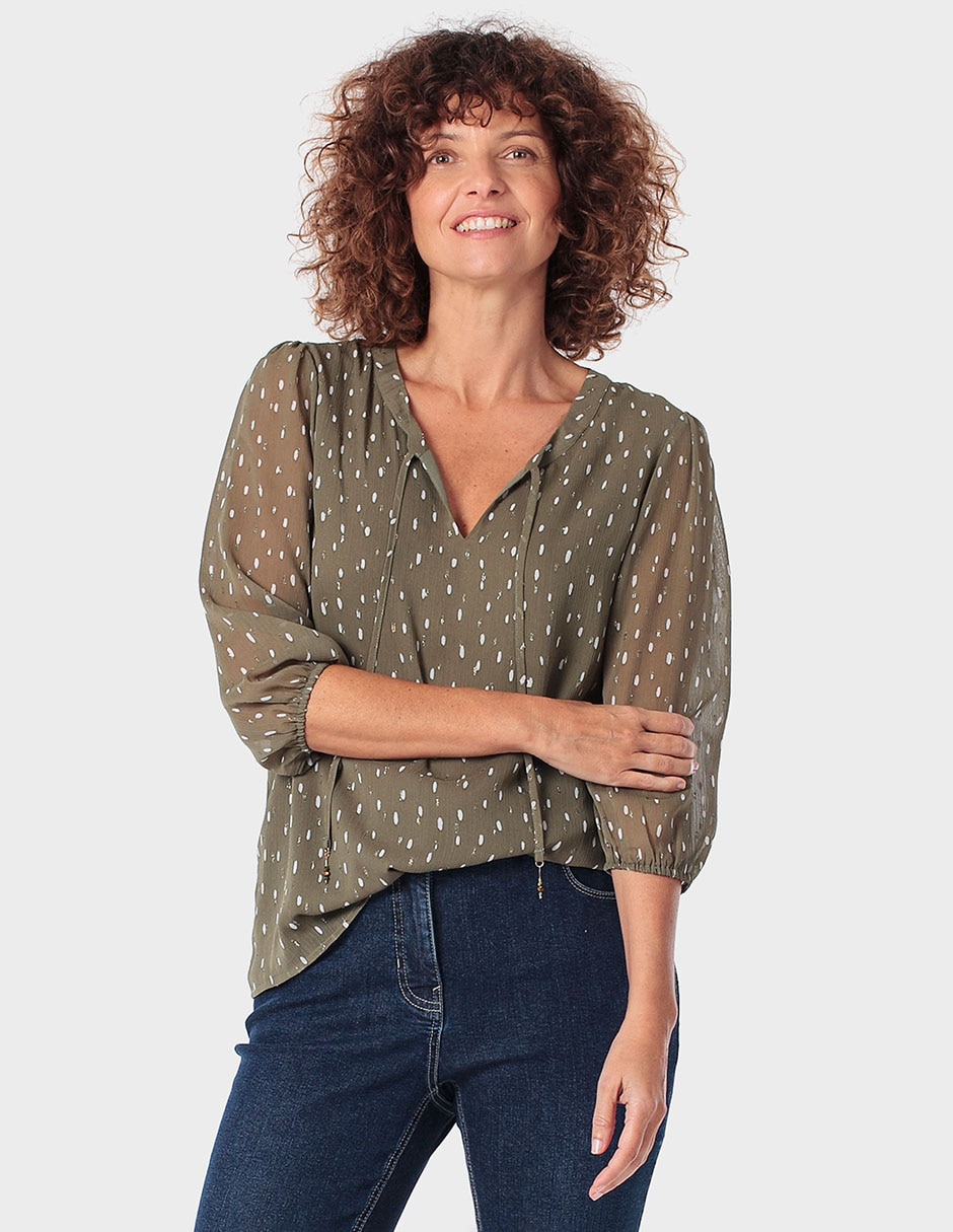 Blusa Punt Roma manga 3/4 para mujer