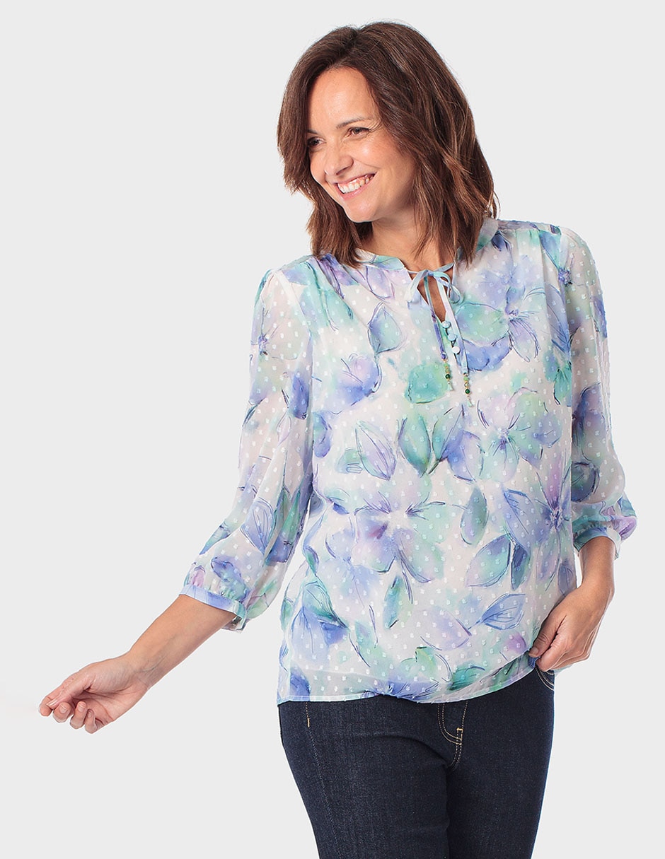Blusa manga 3/4 para mujer 1