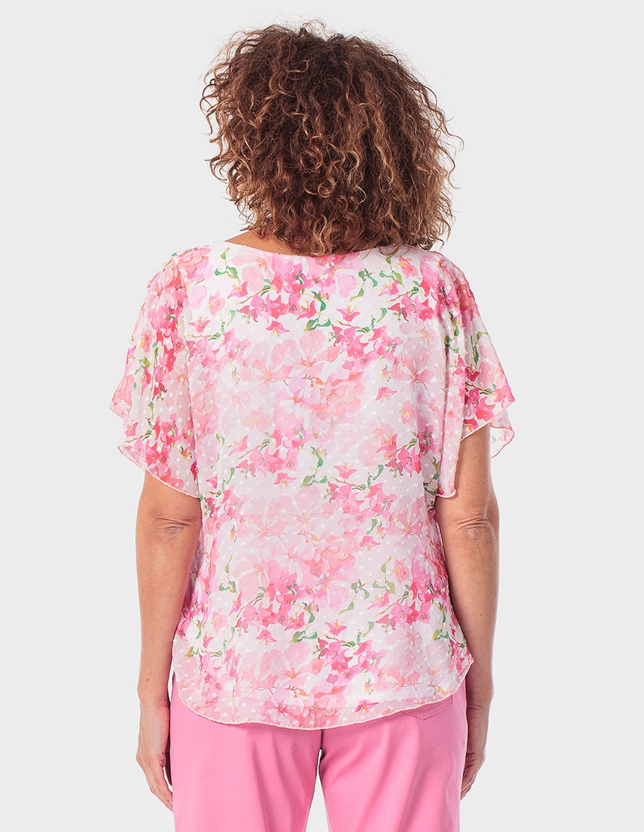 Blusa Punt Roma manga corta para mujer