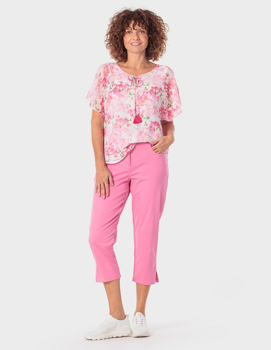 Blusa Punt Roma manga corta para mujer