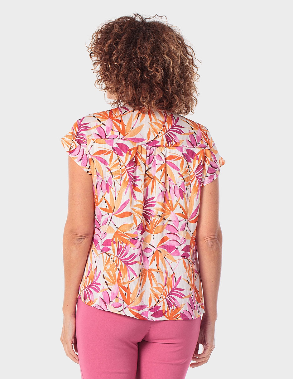 Blusa Punt Roma manga corta para mujer