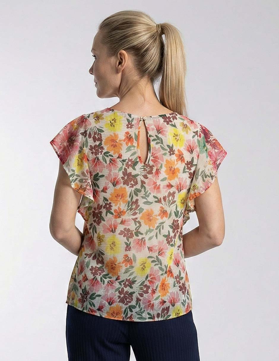 Blusa manga corta punt roma para mujer