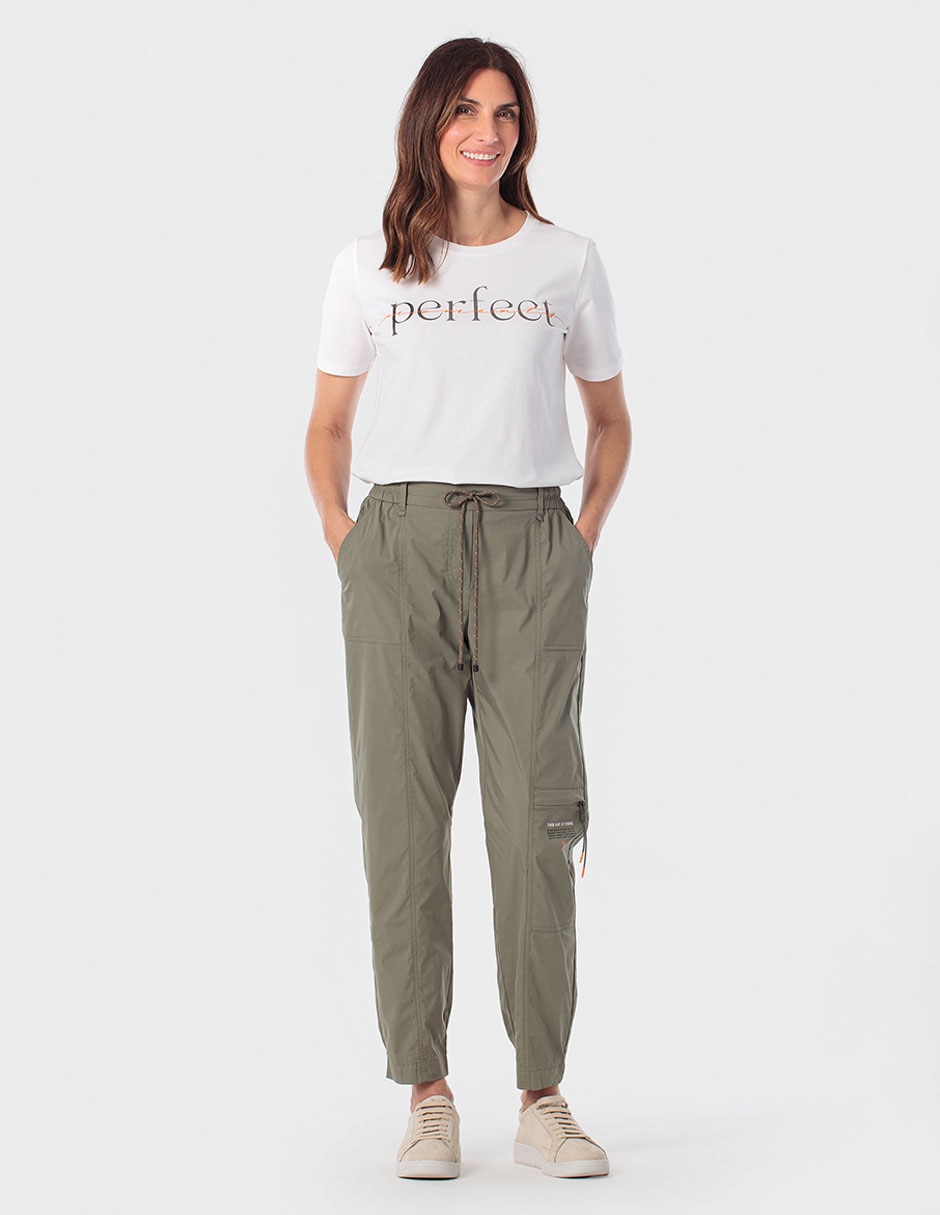Playera manga corta Punt Roma cuello redondo para mujer