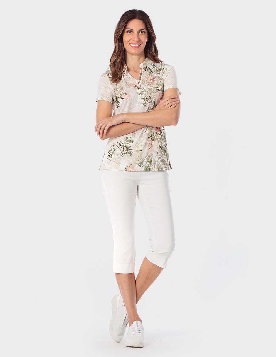 Playera manga corta cuello v para mujer 3