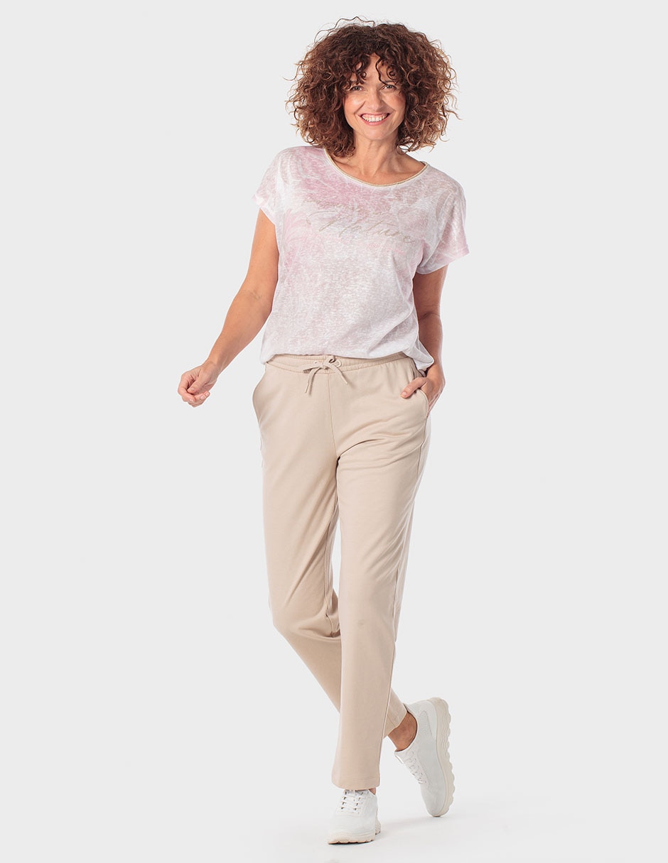 Playera manga corta Punt Roma cuello redondo para mujer