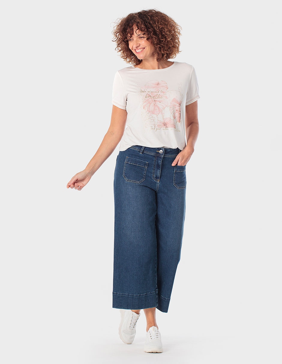 Playera manga corta cuello redondo para mujer 3