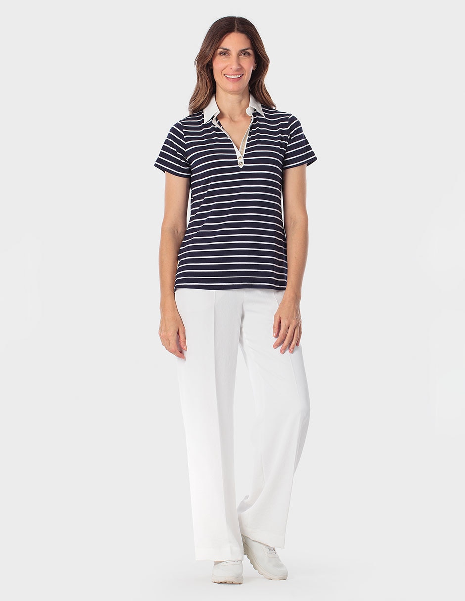 Playera manga corta cuello v para mujer 3