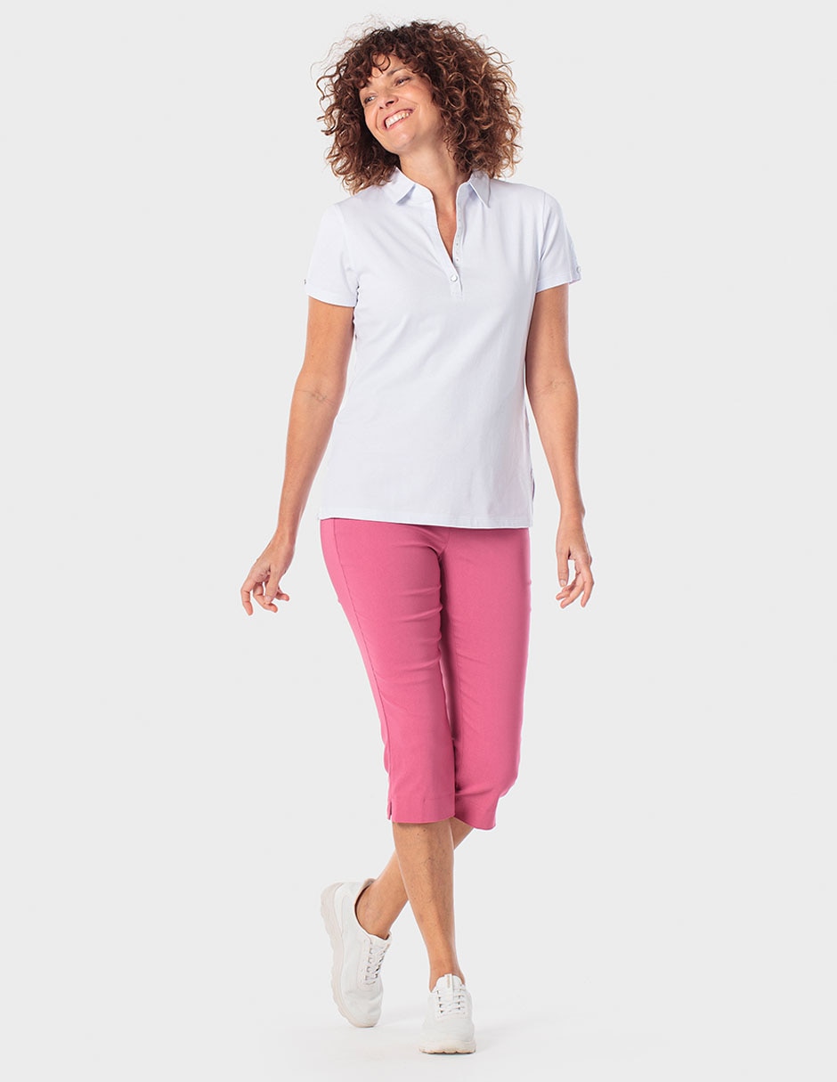 Playera manga corta cuello v para mujer 3