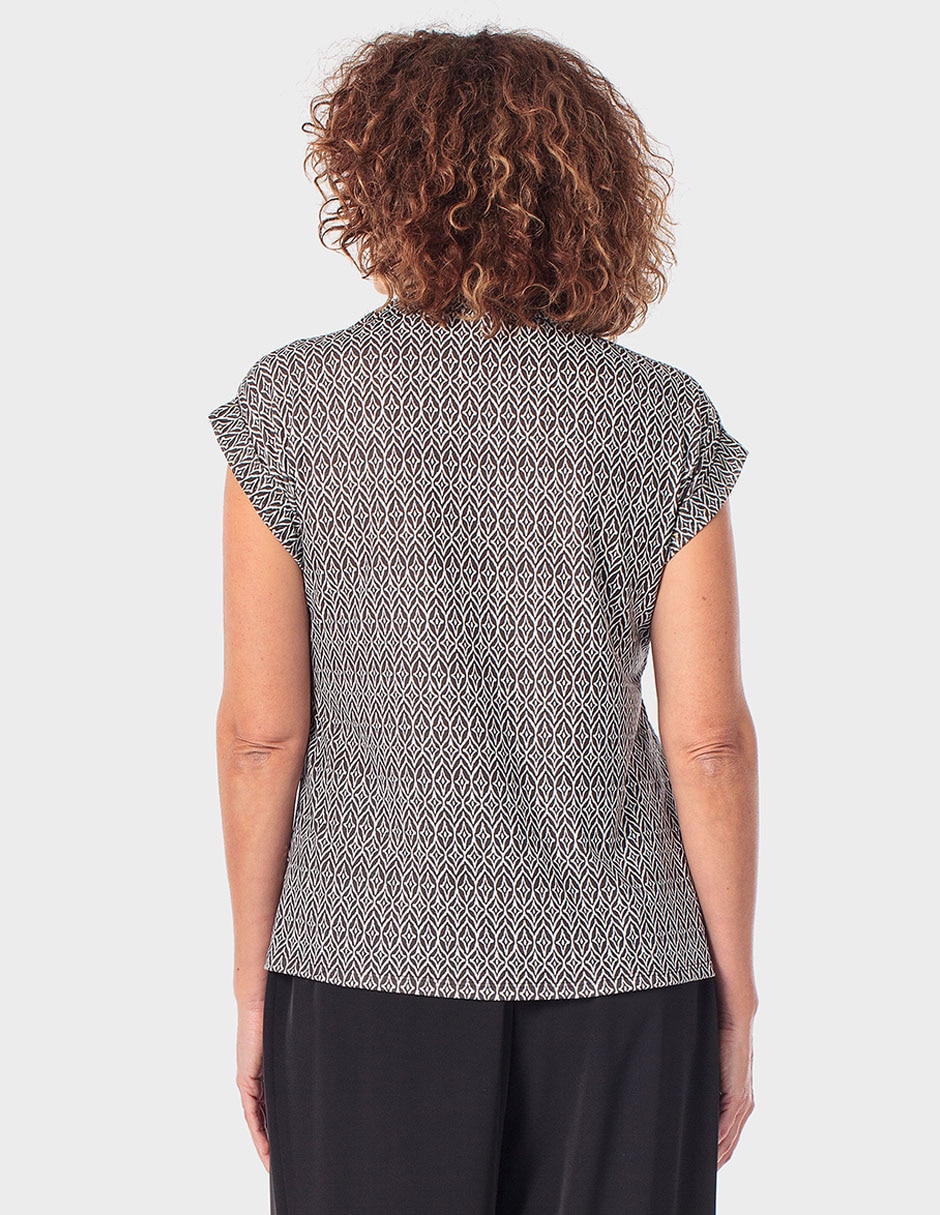 Blusa Punt Roma manga corta para mujer