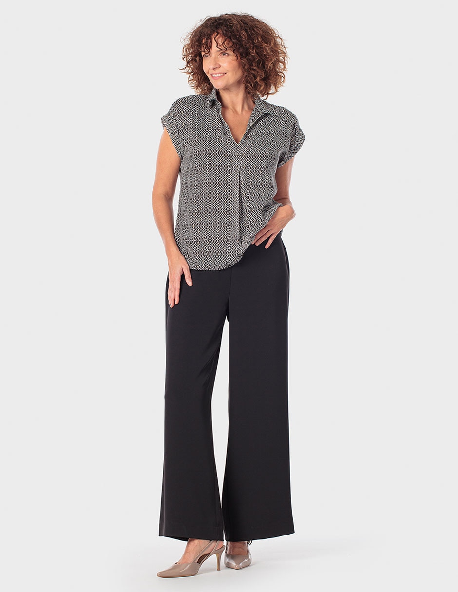 Blusa Punt Roma manga corta para mujer
