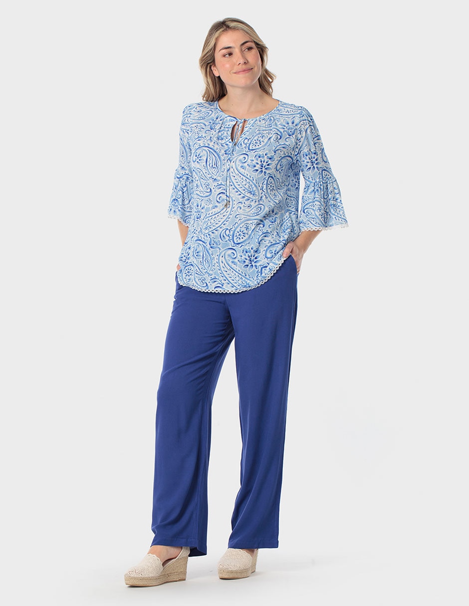 Pantalón relaxed amplio para mujer 6