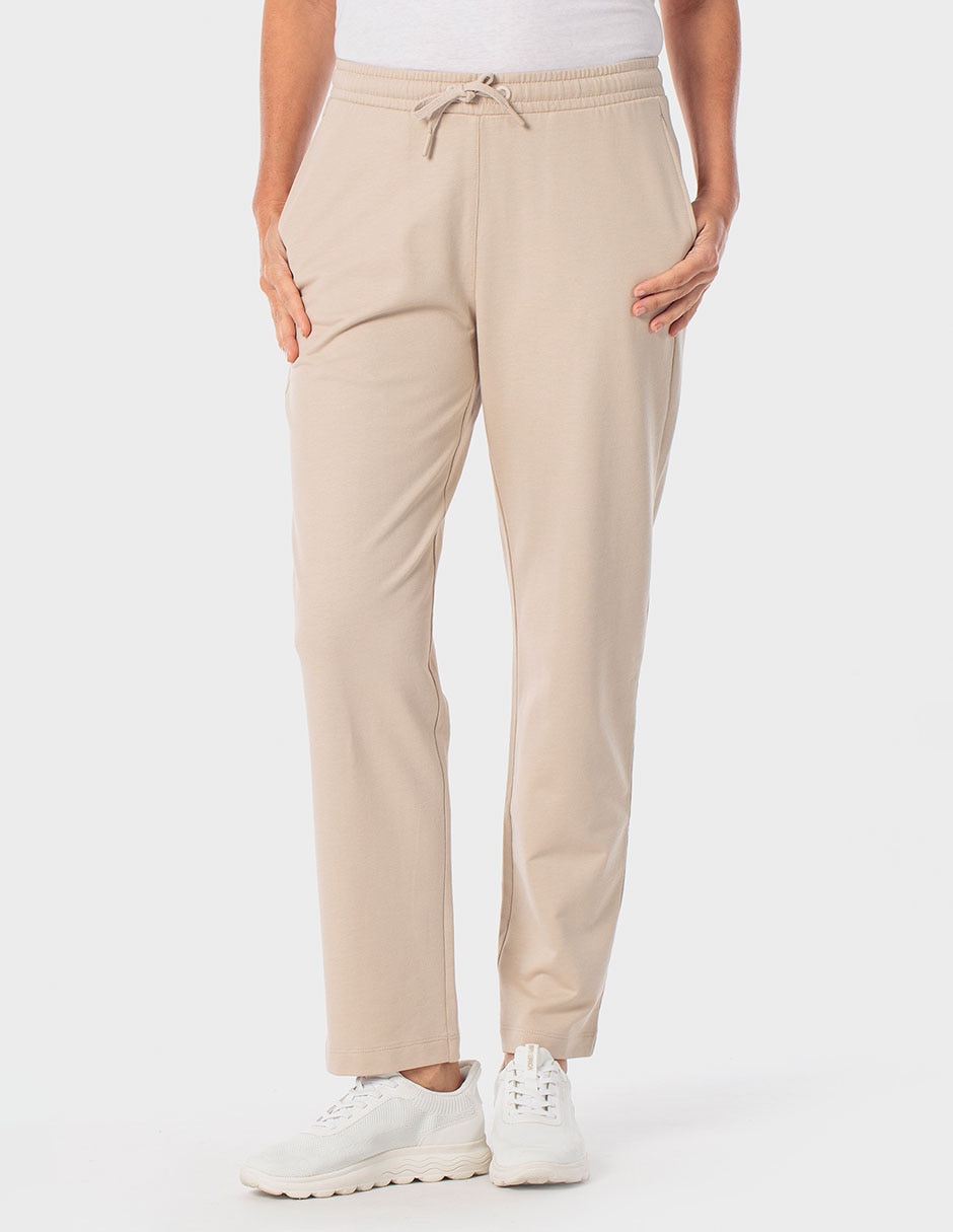 Pants straight con elástico para mujer