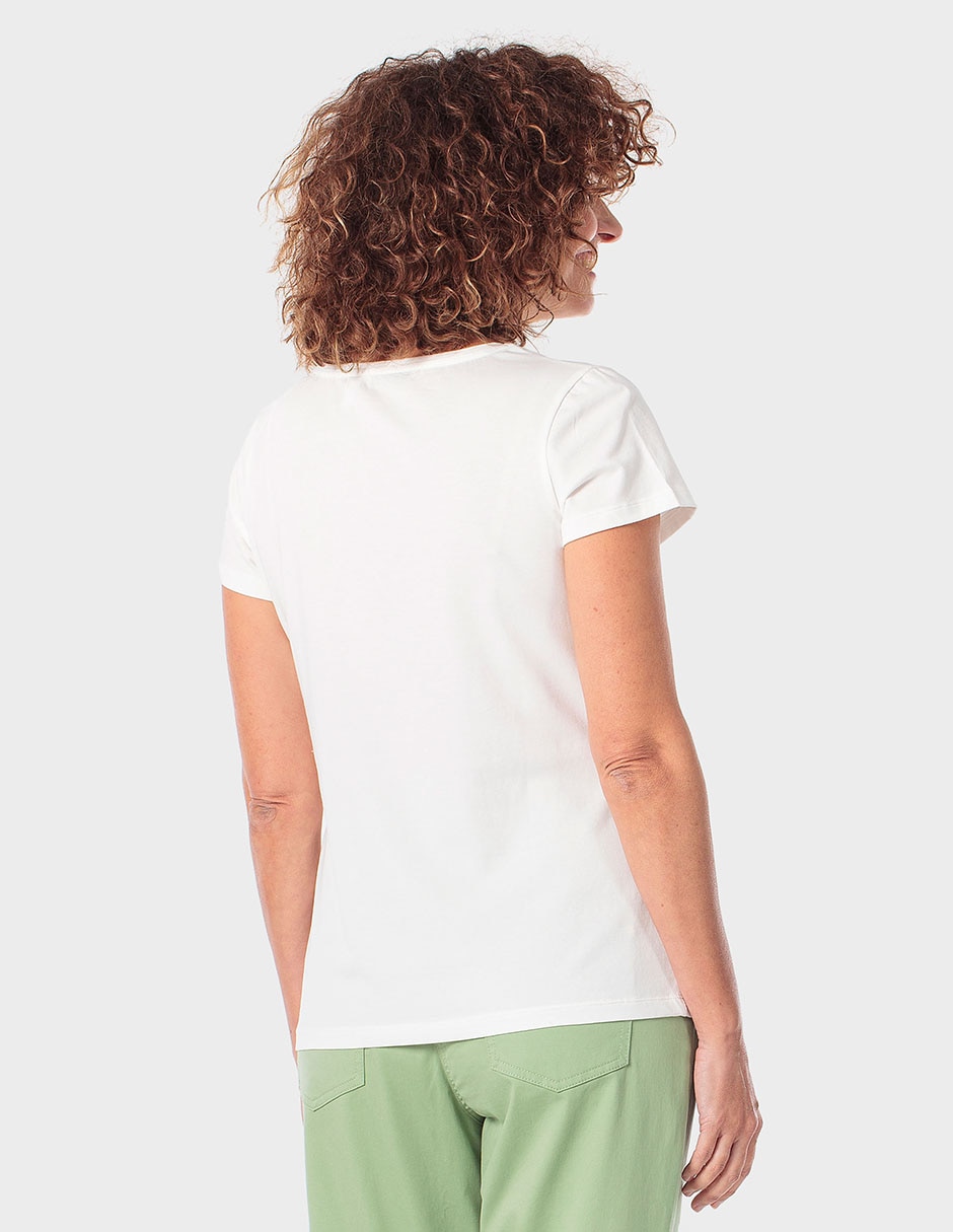 Playera manga corta cuello redondo para mujer 2